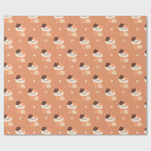 Sleepy Tortie Cat Wrapping Paper Geschenkpapier