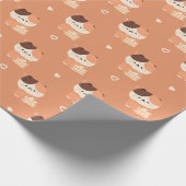 Sleepy Tortie Cat Wrapping Paper Geschenkpapier (Ecke)
