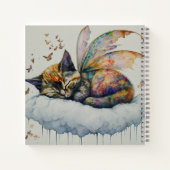 Sleepy Tortie Fairy Spiral Notebook Notizblock (Rückseite)