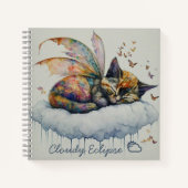 Sleepy Tortie Fairy Spiral Notebook Notizblock (Vorderseite)