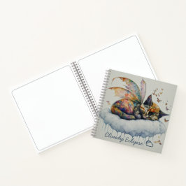Sleepy Tortie Fairy Spiral Notebook Notizblock