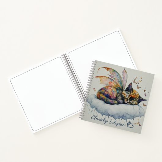 Sleepy Tortie Fairy Spiral Notebook Notizblock (Innenseite)