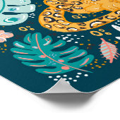 Sleepy Tropical Cheetah Kinderzimmer Poster (Ecke)