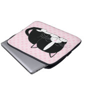 Sleepy Tuxedo Katze {pink} Laptopschutzhülle (Vorne Knopf)