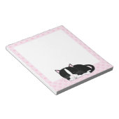 Sleepy Tuxedo Katze {pink} Notizblock (angewinkelt)