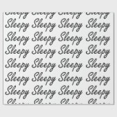 Sleepy Typografy Geschenkpapier (Flach)