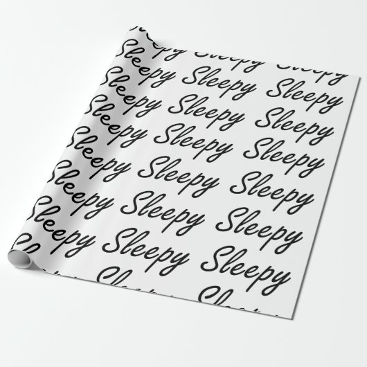 Sleepy Typografy Geschenkpapier (Ungerollt)