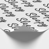 Sleepy Typografy Geschenkpapier (Ecke)