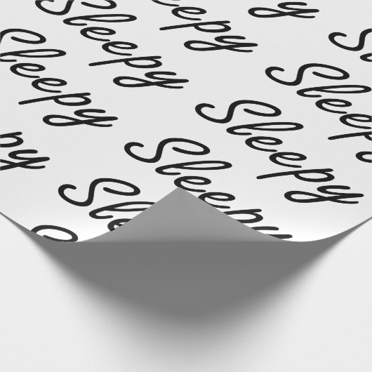 Sleepy Typografy Geschenkpapier (Ecke)