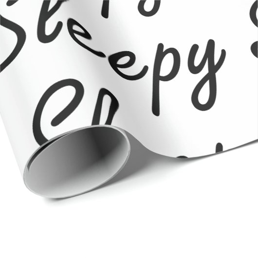 Sleepy Typografy Geschenkpapier (Rolleneckpunkt)