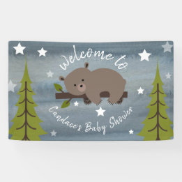 Sleepy Watercolor Bärendusche Banner