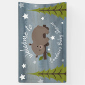 Sleepy Watercolor Bärendusche Banner (Vertikal)