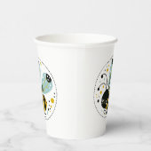 Sleepy Whimsical Bee Pappbecher (Rechts)