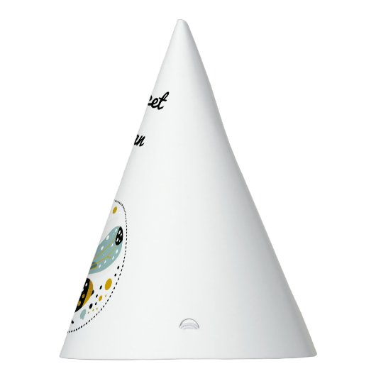 Sleepy Whimsical Bee Partyhütchen (Rechts)