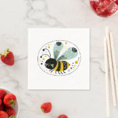 Sleepy Whimsical Bee Serviette (Beispiel)