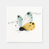 Sleepy Whimsical Butterfly Serviette (Vorderseite)