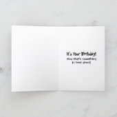 Sleepy White Owl Foto Funny Birthday Card Karte (Innenseite)