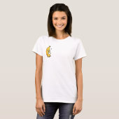 Sleepy Yellow Banana Character Holding Steamin T-Shirt (Vorne ganz)