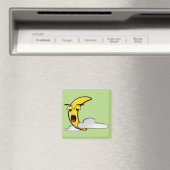 Sleepy Yellow Moon Magnet (In Situ (Geschirrspüler))