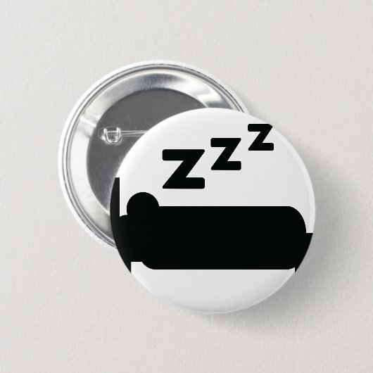 Sleepyhead zzz Schlafen Button (Vorne & Hinten)
