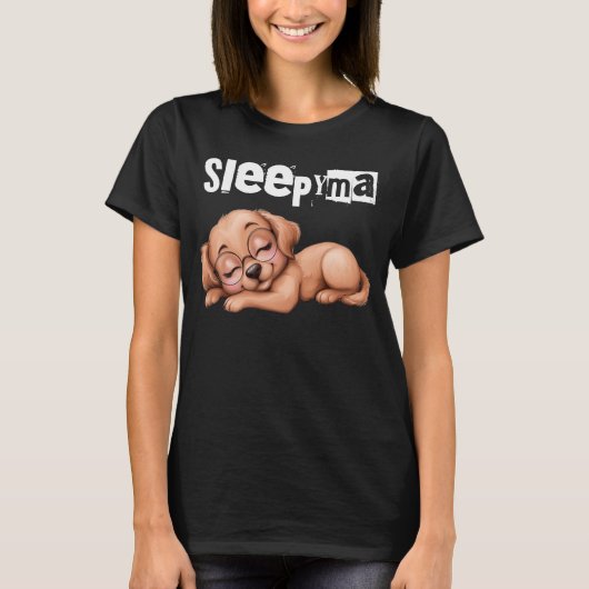 Sleepyma Labrador Mom Sleepy Mama Labrador Retriev T-Shirt (Vorderseite)