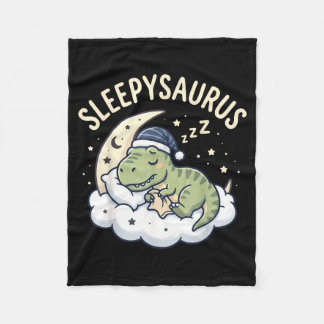Sleepysaurus Schlafender Dinosaurier Nacht Süßer D Fleecedecke