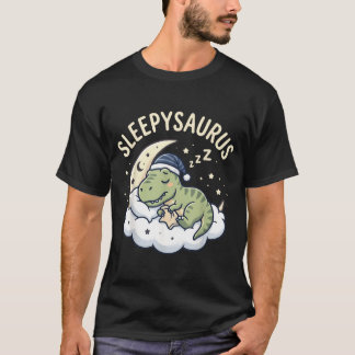 Sleepysaurus Schlafender Dinosaurier Nacht Süßer D T-Shirt