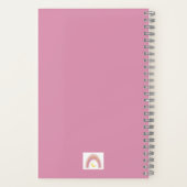 'Sleepytime Rainbow', Niedlicher Boho Pink-Brauch Notizblock (Rückseite)