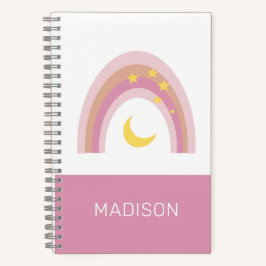 'Sleepytime Rainbow', Niedlicher Boho Pink-Brauch Notizblock