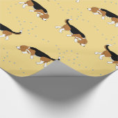 Sleepytown Beagle-Verpackungs-Papier (gelbes BG) Geschenkpapier (Ecke)