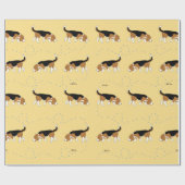 Sleepytown Beagle-Verpackungs-Papier (gelbes BG) Geschenkpapier (Flach)