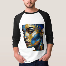 Sleeve Raglan T-Shirt mit einem Kunstausdruck -2