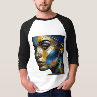 Sleeve Raglan T-Shirt mit einem Kunstausdruck -2
