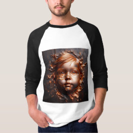 Sleeve Raglan T-Shirt mit einem Kunstausdruck -3