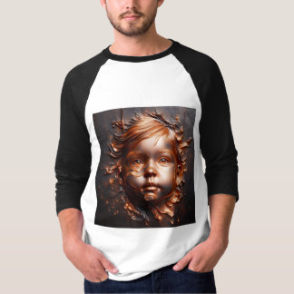 Sleeve Raglan T-Shirt mit einem Kunstausdruck -3