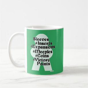Sleeves and Expansions Meeples Boardgamer Time Kaffeetasse