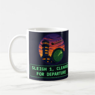 Sleigh 1 Abflug freigegeben ATC Weihnachten Kaffeetasse