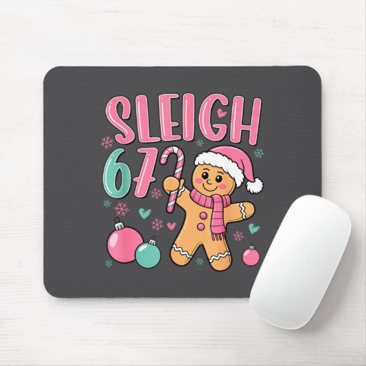 Sleigh 67 Gingerbread Christmas Six Seven Meme Vir Mousepad (Mit Mouse)
