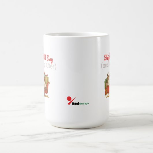 Sleigh All Day and Nap After Funny Christmas Kaffeetasse (Mittel)