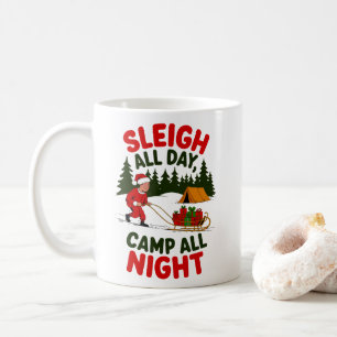 Sleigh All Day Camp Alles Nacht Weihnachts Design Kaffeetasse