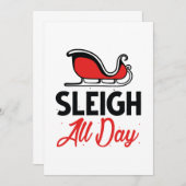 Sleigh All Day Dankeskarte (Vorne/Hinten)