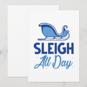 Sleigh All Day Dankeskarte (Vorne/Hinten)