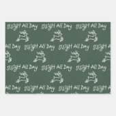 Sleigh All Day Funny Christmas Holiday Party  Geschenkpapier Set (Vorderseite)