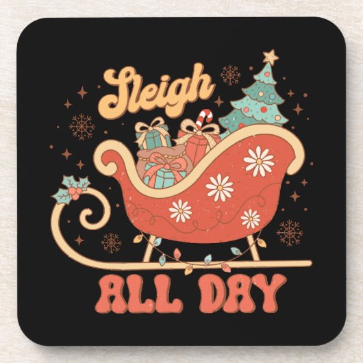 Sleigh All Day Getränkeuntersetzer (Vorderseite)