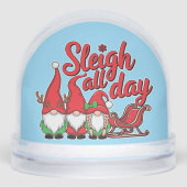 Sleigh All Day Gnomes Schneekugeln (Vorderseite)