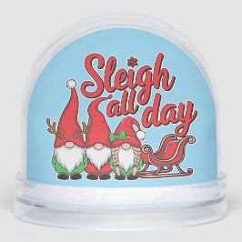 Sleigh All Day Gnomes Schneekugeln