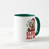 Sleigh All Day Joyful Retriever Christmas Tasse (VorderseiteRechts)