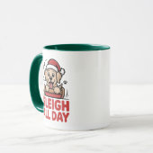 Sleigh All Day Joyful Retriever Christmas Tasse (Vorderseite Links)