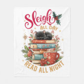 Sleigh All Day Read All Night Fleecedecke (Vorderseite)