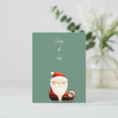 Sleigh All Day Santa Claus Funny Quote Postkarte (Stehend Vorderseite)